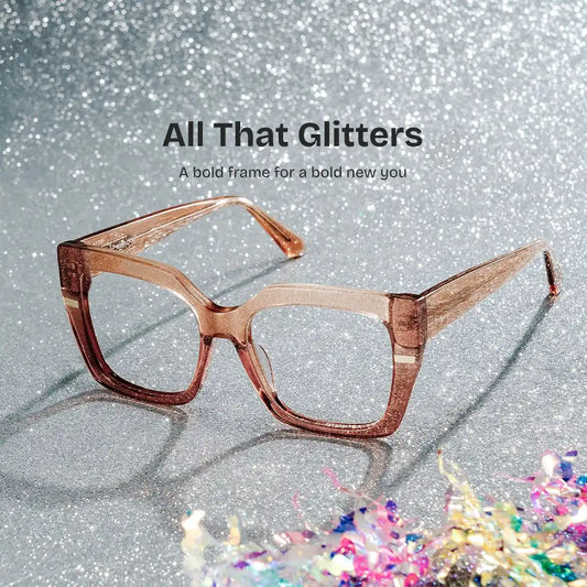 Mavis Beige Square Glasses