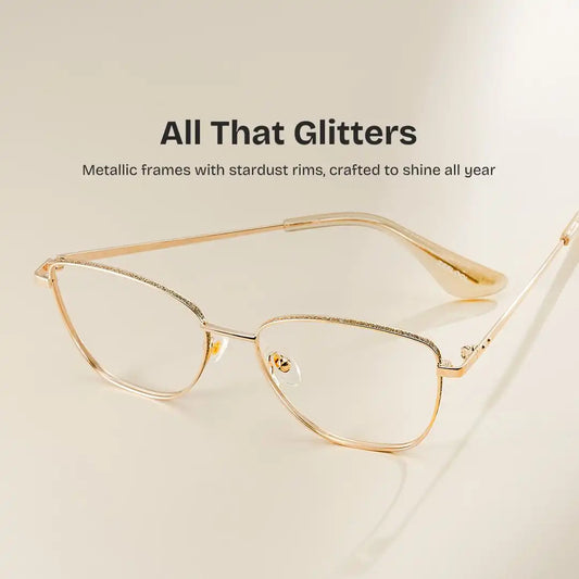 Skyler Gold Butterfly Glasses