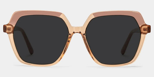 Norah Beige Geometric Sunglasses