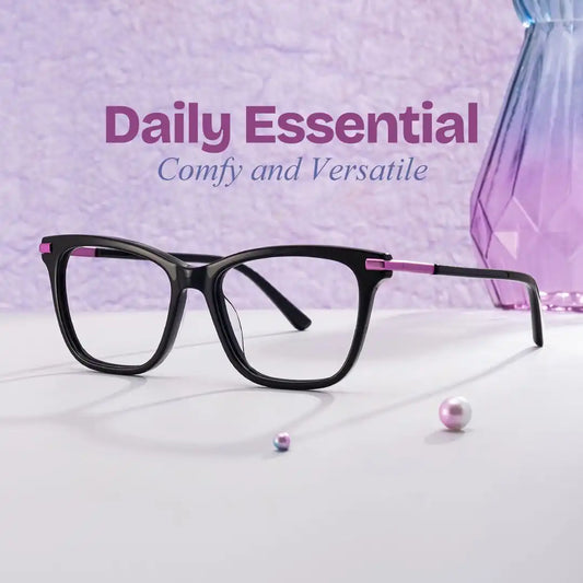 Eliot Black Rectangle Glasses