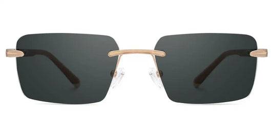 Savitrie Brown Rectangle Sunglasses