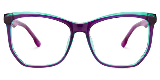 Libby Purple Geometric Glasses