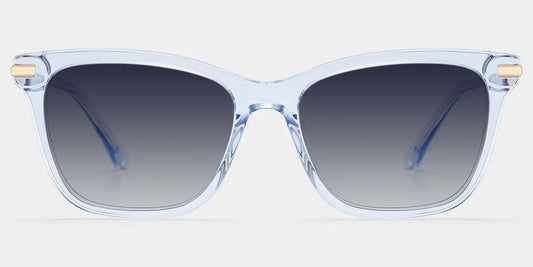 Eliot Clear Blue Rectangle Sunglasses