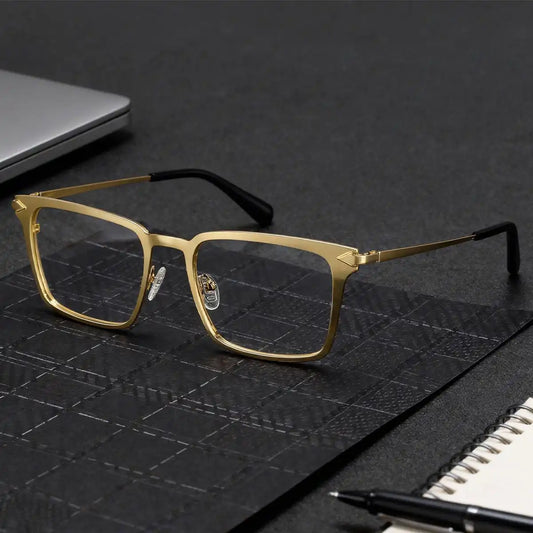 Chaney Gold Rectangle Glasses
