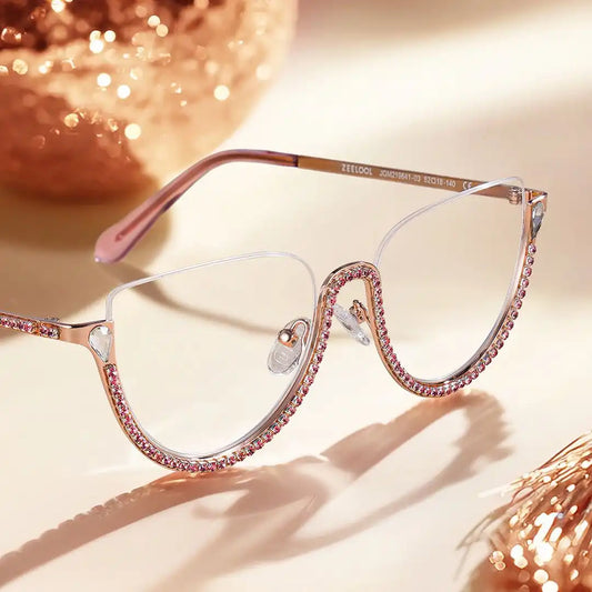 Sparkle Pink Cat eye Glasses