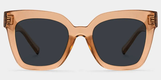 Malcolm Beige Square Sunglasses