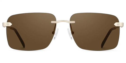 Rey Gold Rectangle Sunglasses