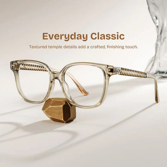 Clara Clear Brown Cat eye Glasses