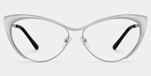 Ellen Silver Cat eye Glasses