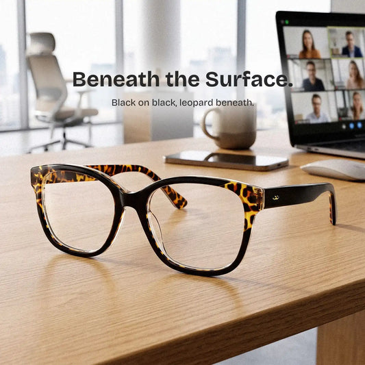 Ivy Black Square Glasses