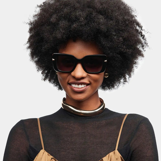 Neon Black Square Glasses