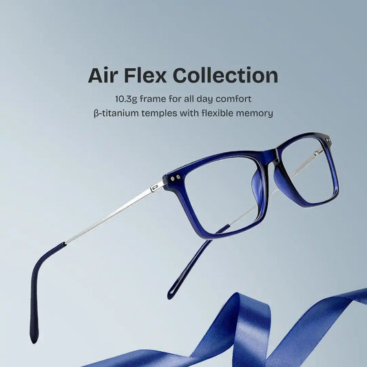 Eleanor Blue Rectangle Glasses