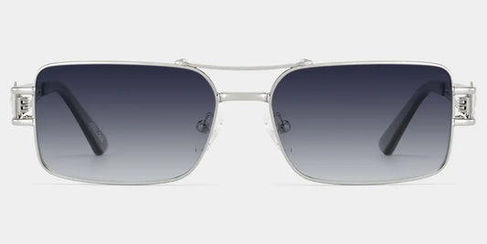 Eric Silver Aviator Sunglasses