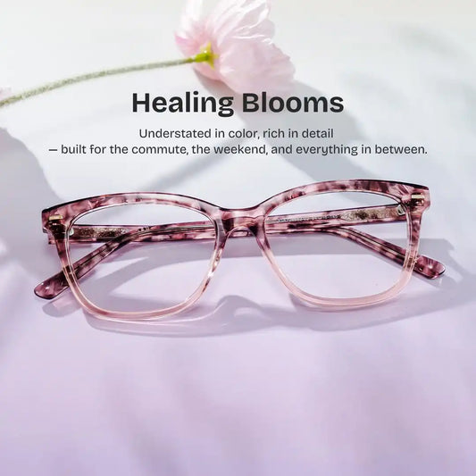 Sawyer Pink Rectangle Glasses