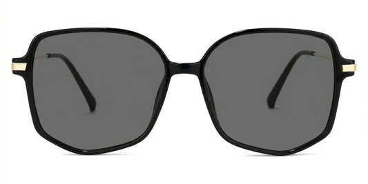 Payton Black Geometric Sunglasses