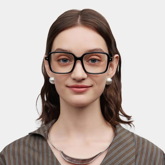 Talia Black Square Glasses