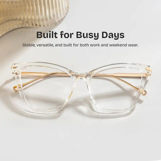 Hilary Clear Butterfly Glasses