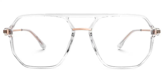 Lizbeth Clear Aviator Glasses