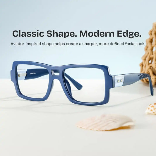 Nora Blue Aviator Glasses
