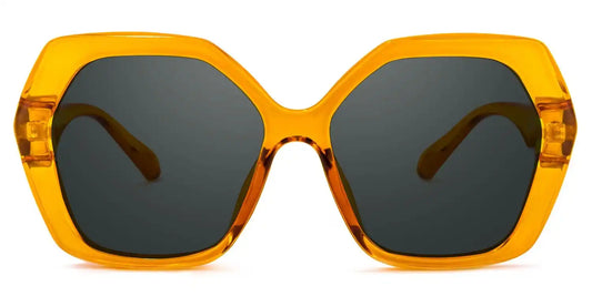 Piper Earthy-Yellow Geometric Sunglasses