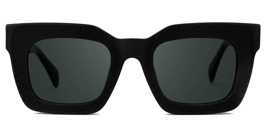 Keisa Black Rectangle Sunglasses