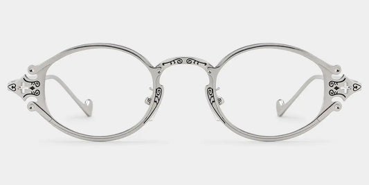 Serena Silver Oval Glasses
