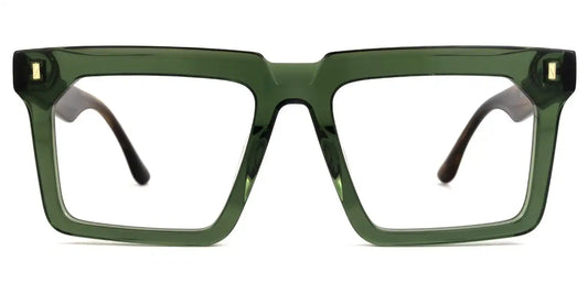 Moreland Green Rectangle Glasses