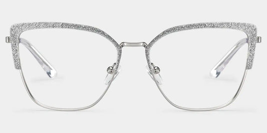 Javier Silver Rectangle Glasses