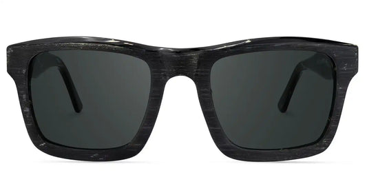 Riley Black Rectangle Sunglasses