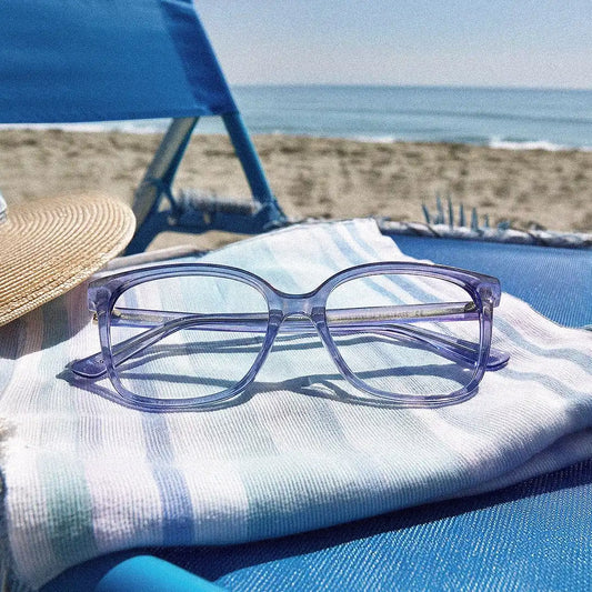 Caroline Blue Square Glasses