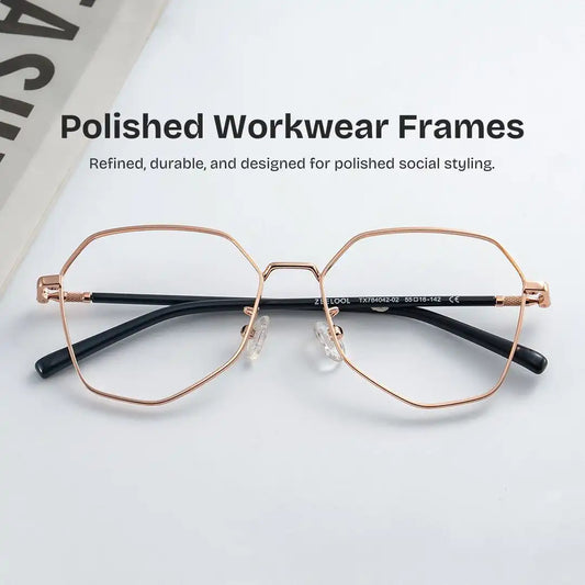 Bivins Gold Geometric Glasses